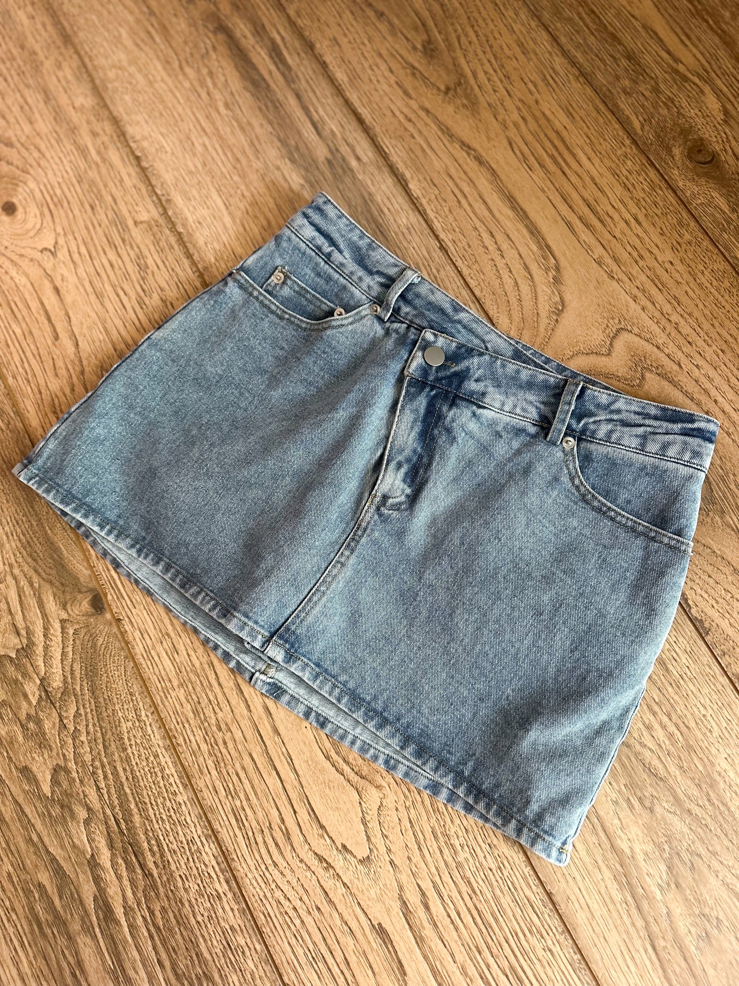 Sadie Mid Rise Denim Skort