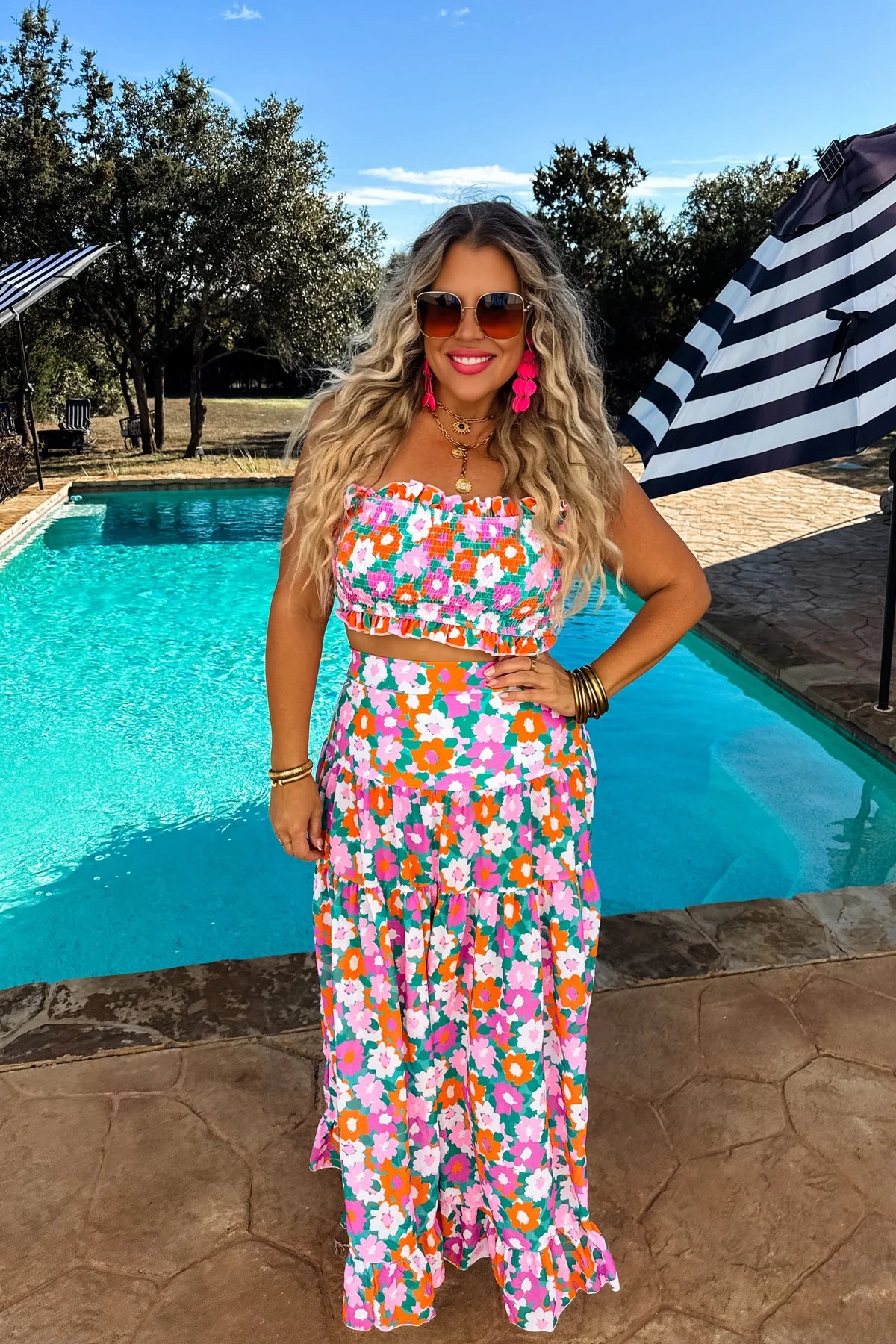 Ready to ship- AMALFI BLOOMS SWIM SET