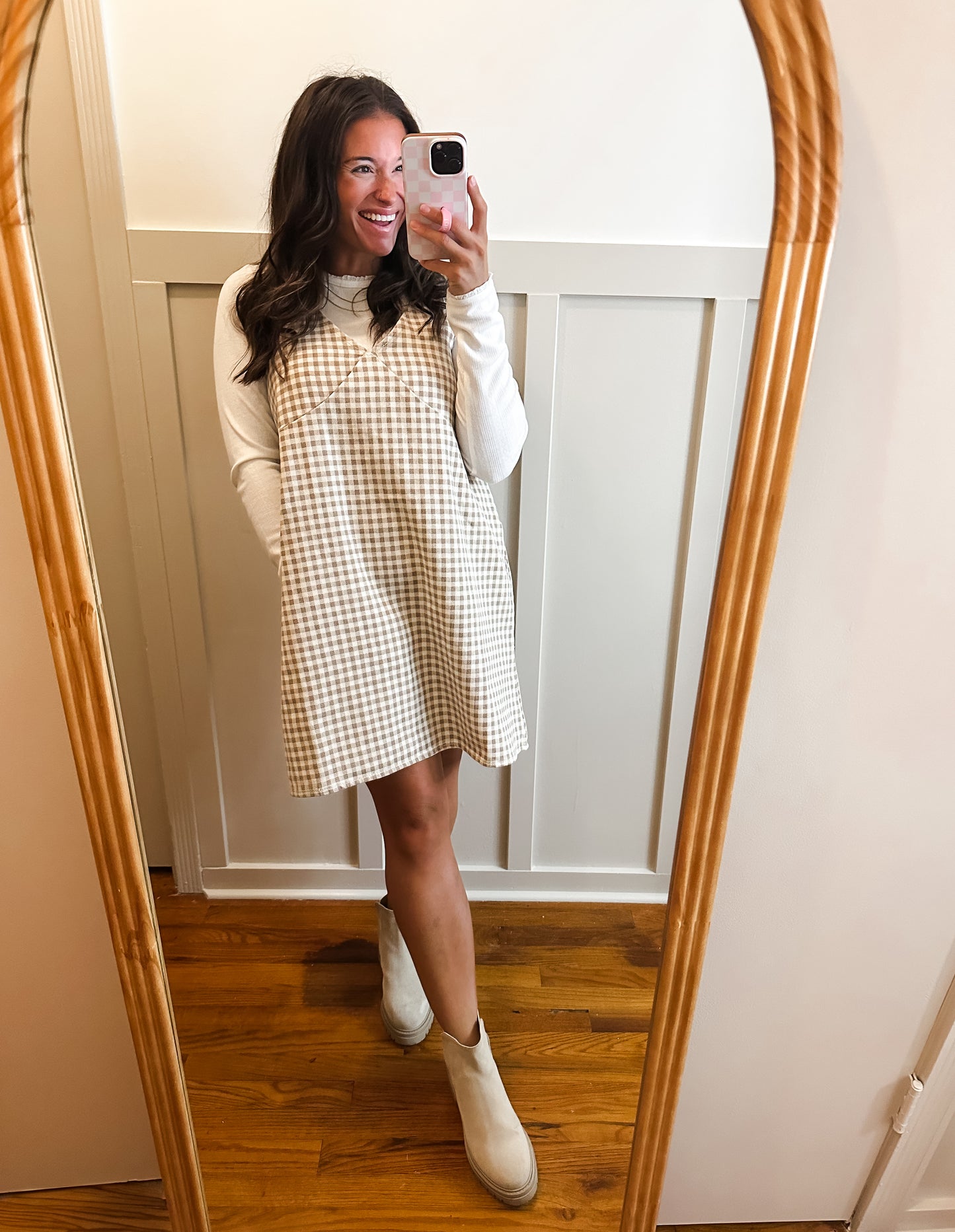 Wynn Plaid Denim Mini Dress