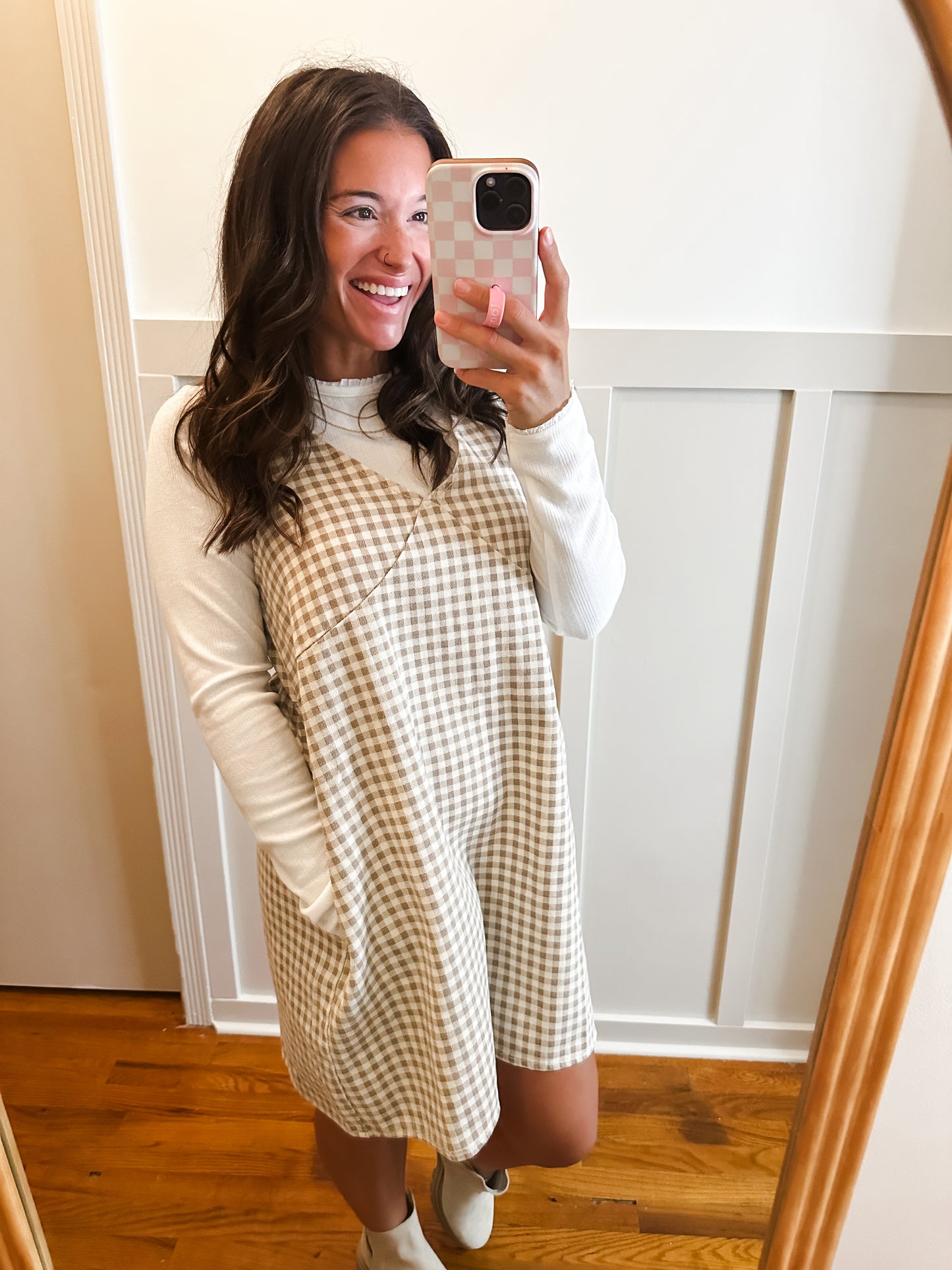 Wynn Plaid Denim Mini Dress