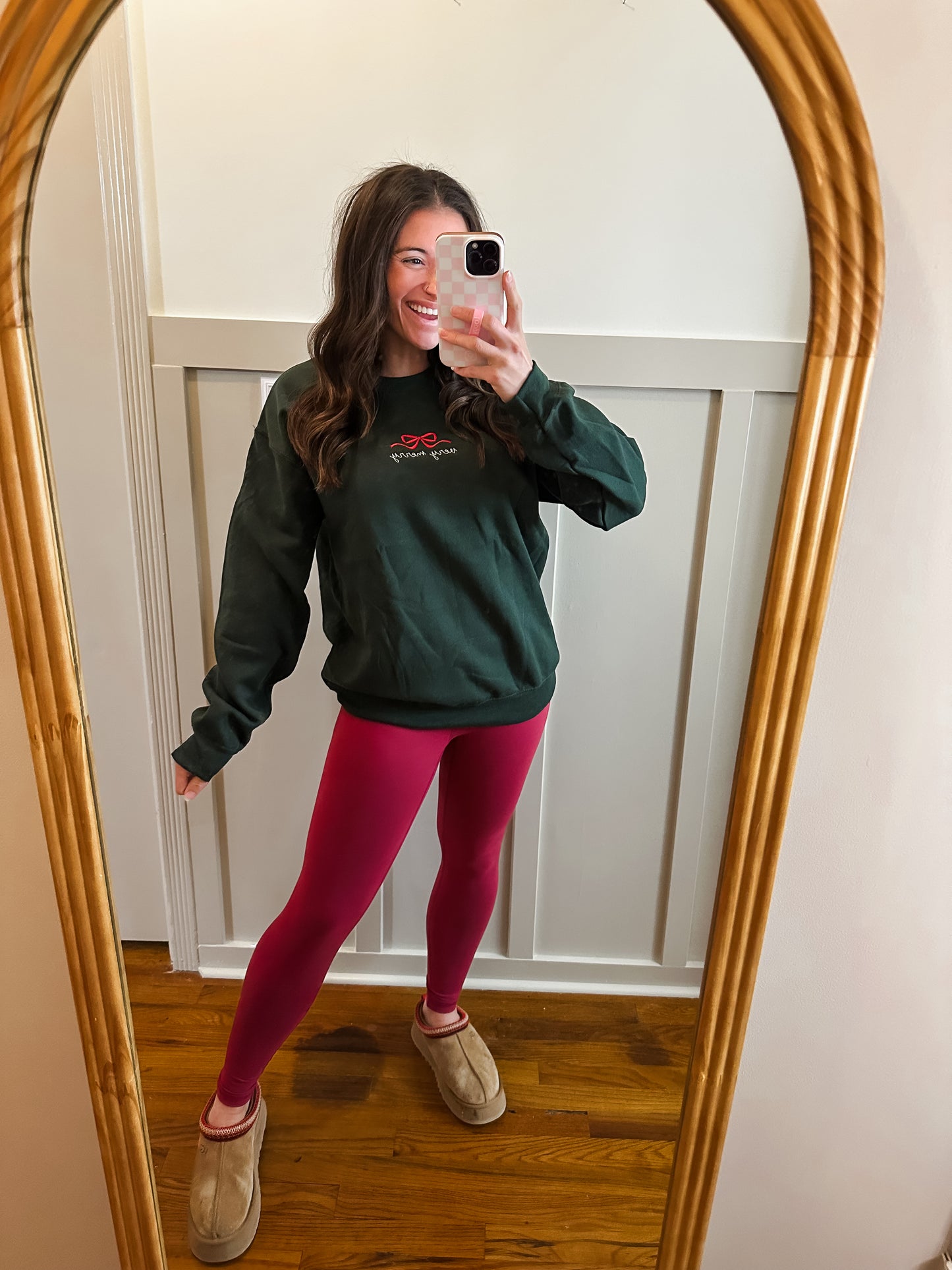 PRE-ORDER Very Merry with bow Embroidered CREWNECK