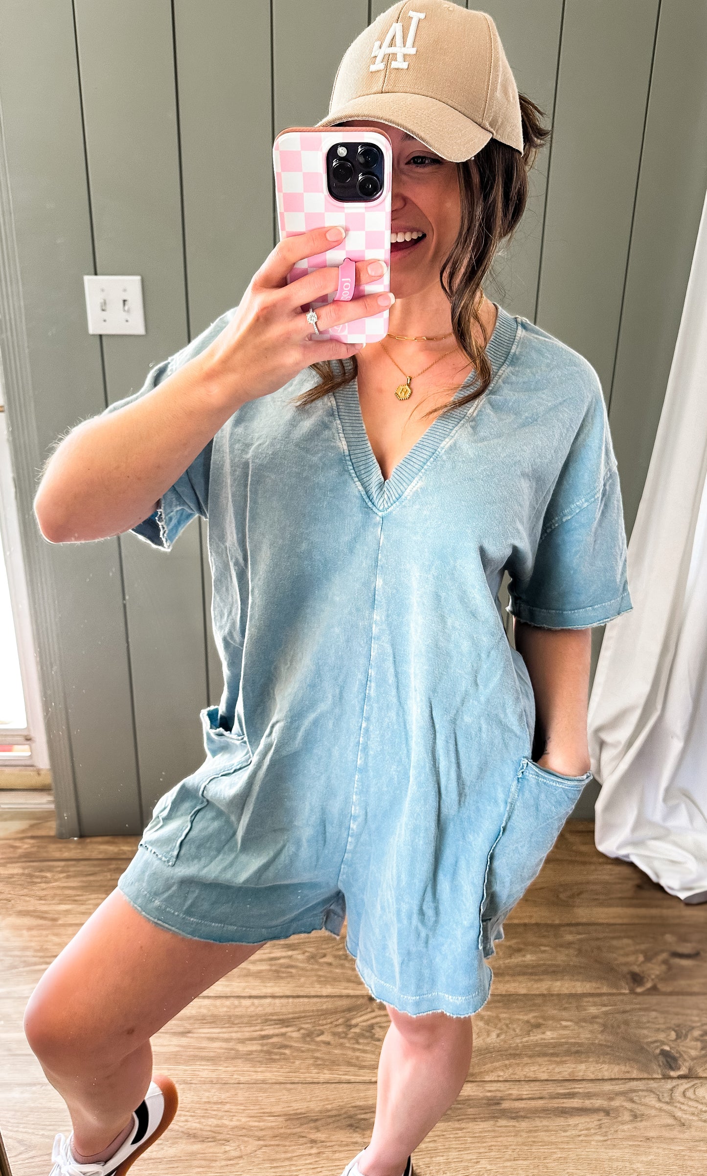 Evie Mineral Washed Romper