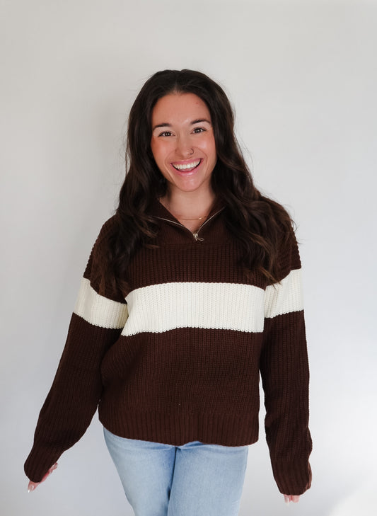 Faye Neck Zip-Front Quarter Zip