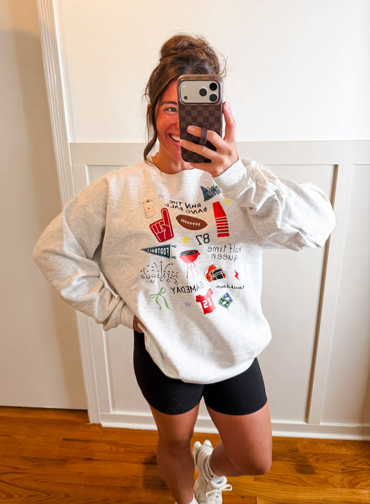 HALFTIME QUEEN SWEATSHIRT - HANES / ASH
