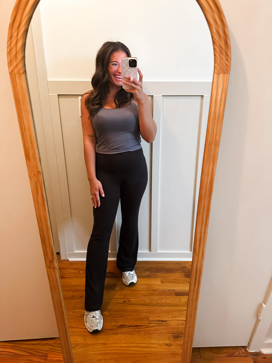 Black Flared Yoga Pants