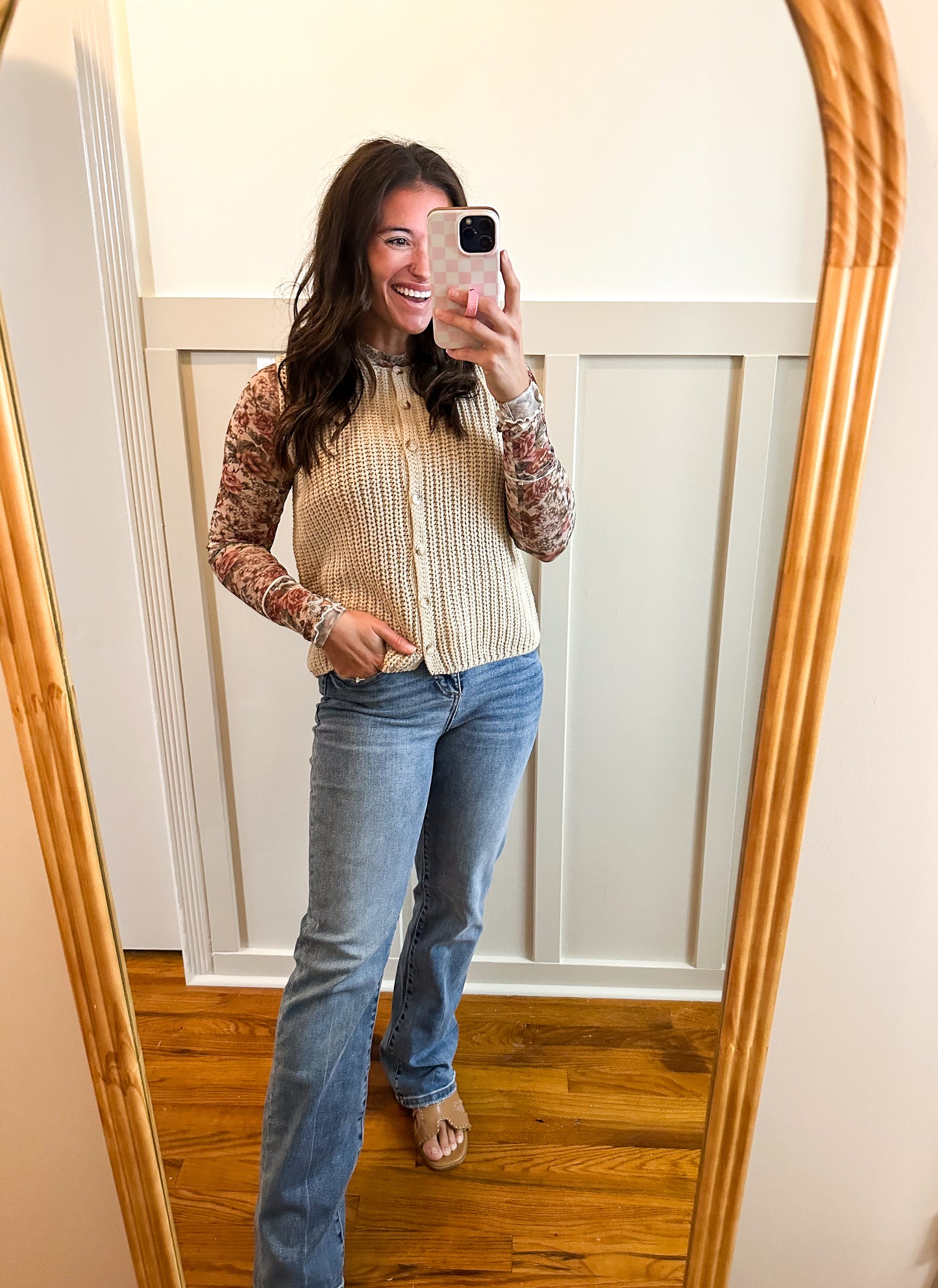 Della Knitted Button Up Sweater Vest