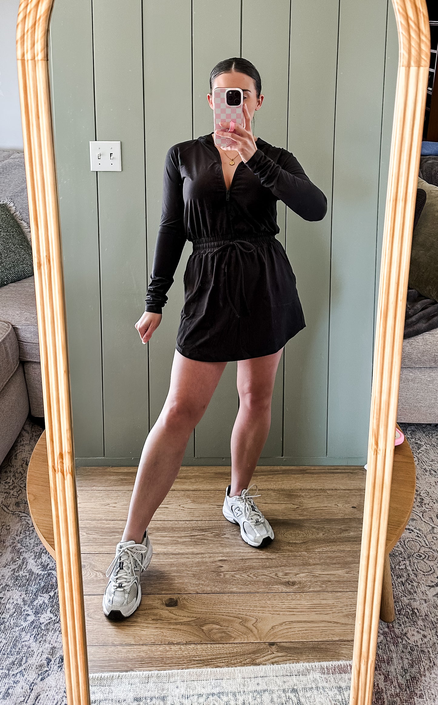 Vesper Hooded Romper Dress