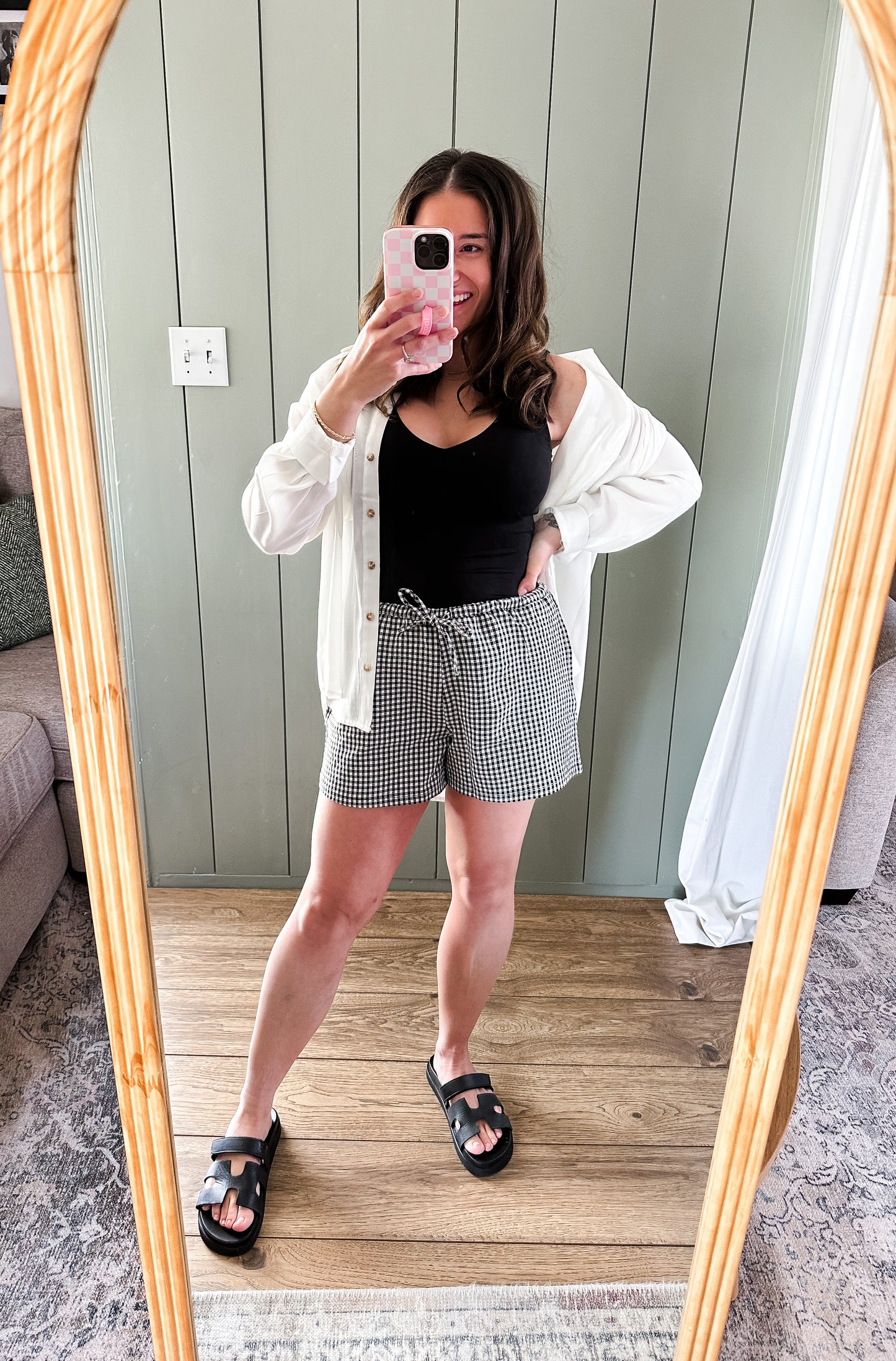 Relaxed fit white button down