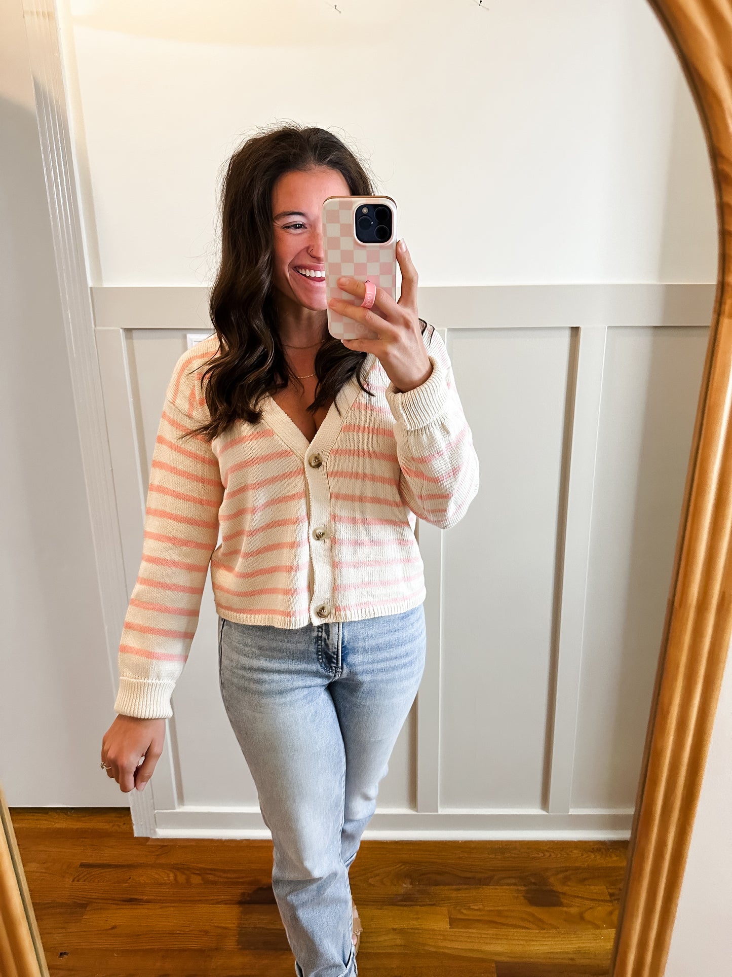Stella Pink Stripe Cardigan