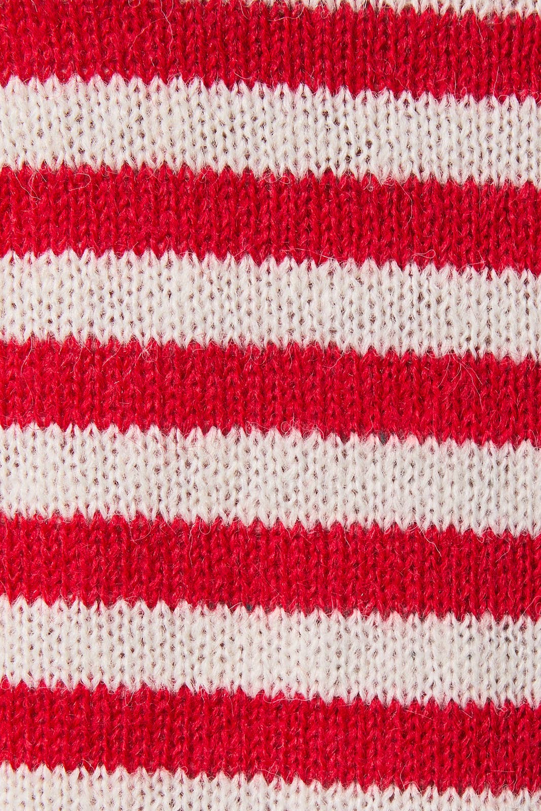 Red & White Side Tie Knit Top