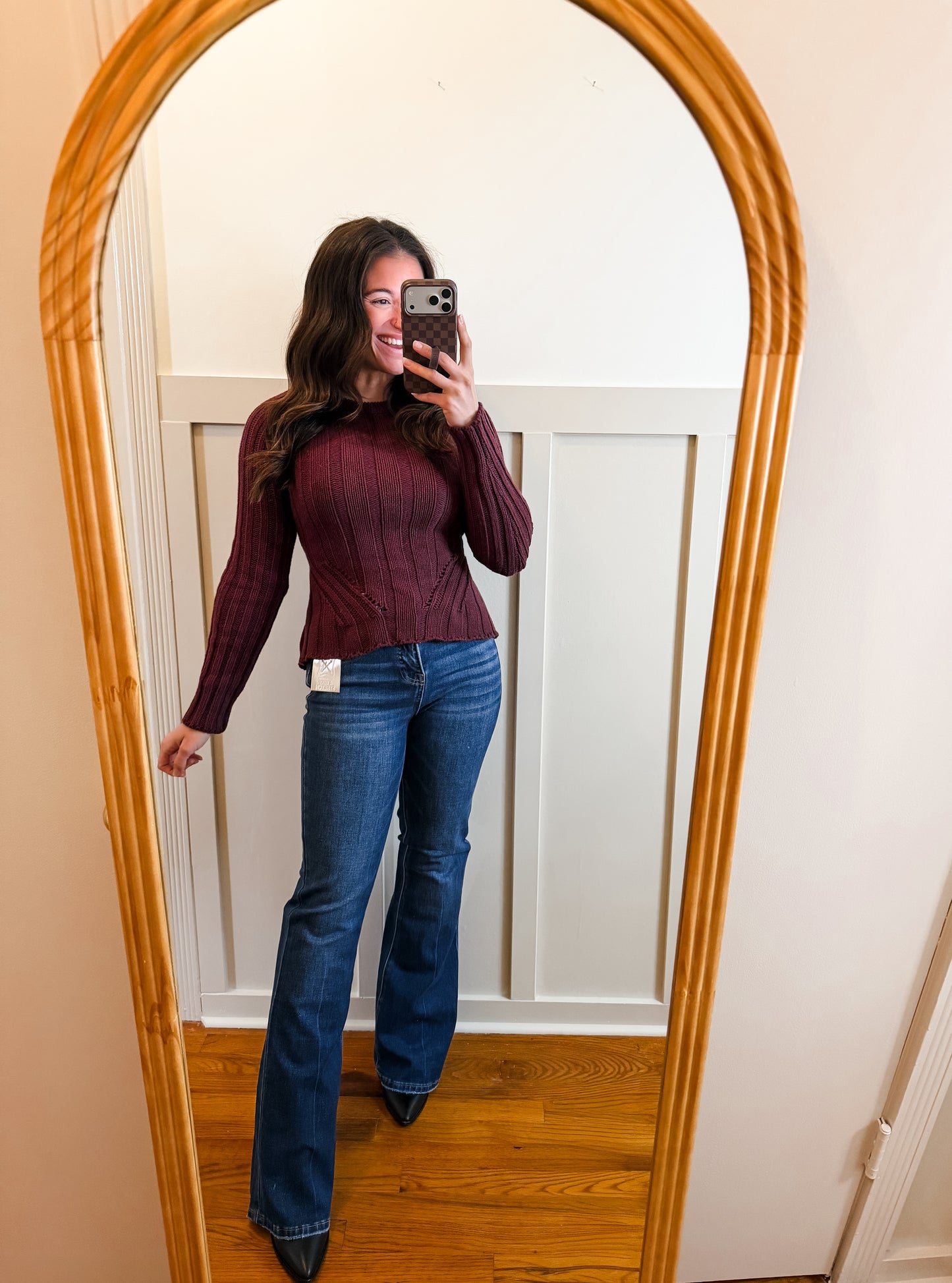Noel Tie Back Knit Sweater Top