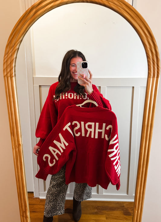 Red Ho! Ho! Ho! Merry Christmas Sweater