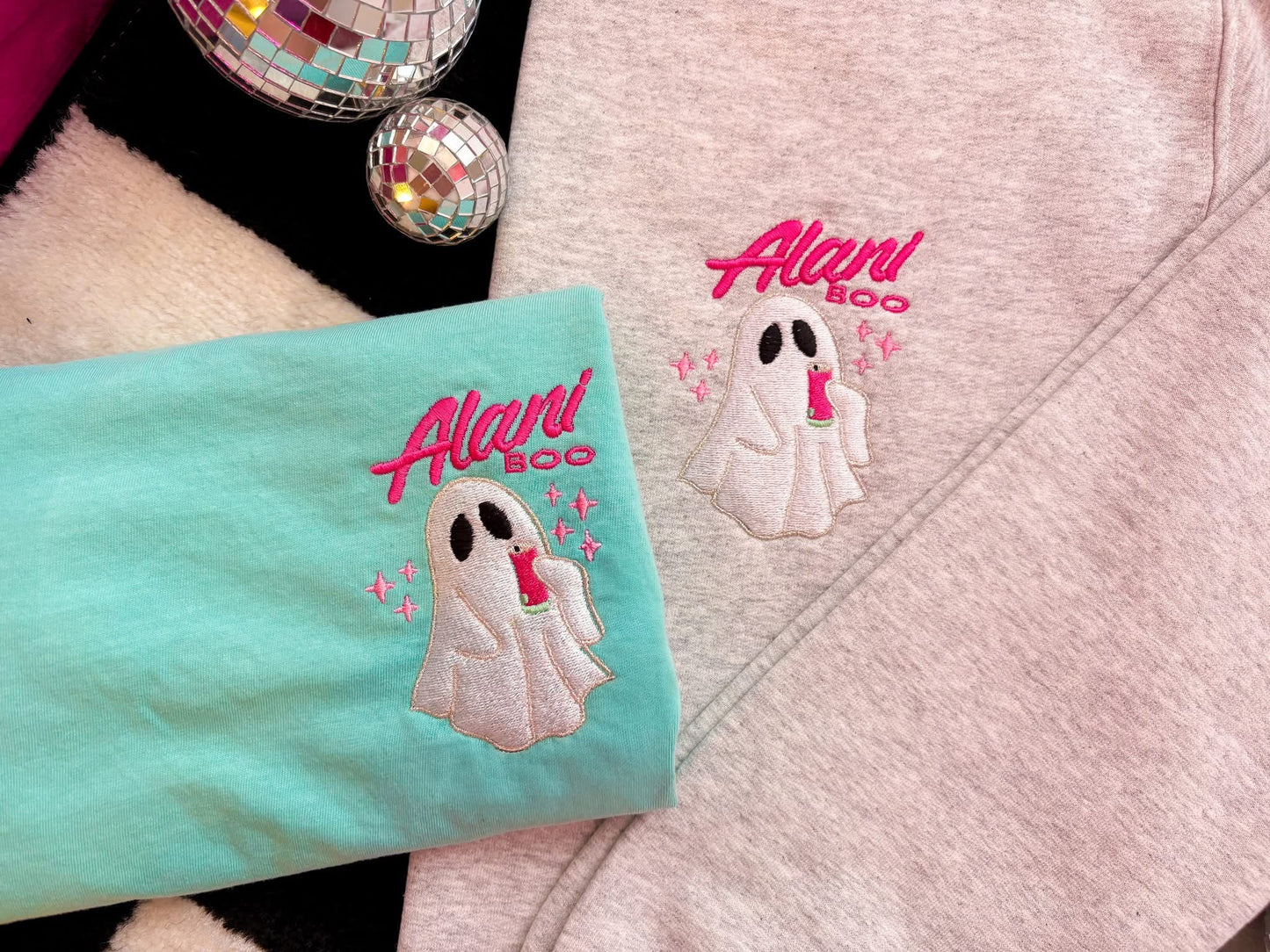 Energy Drink Boo Embroidered Crewneck