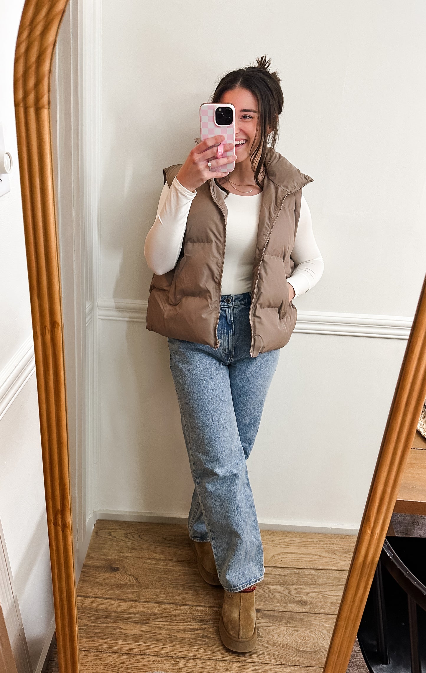 Light Brown Puffer Vest