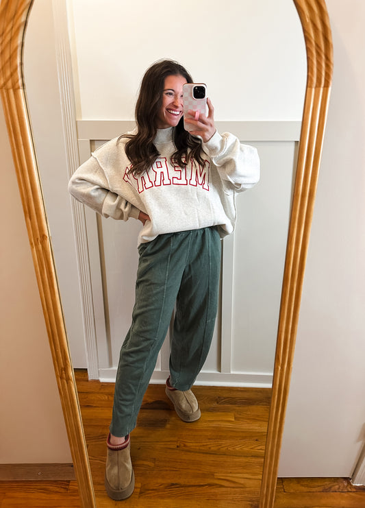 Mineral Washed Terry Cocoon Pant