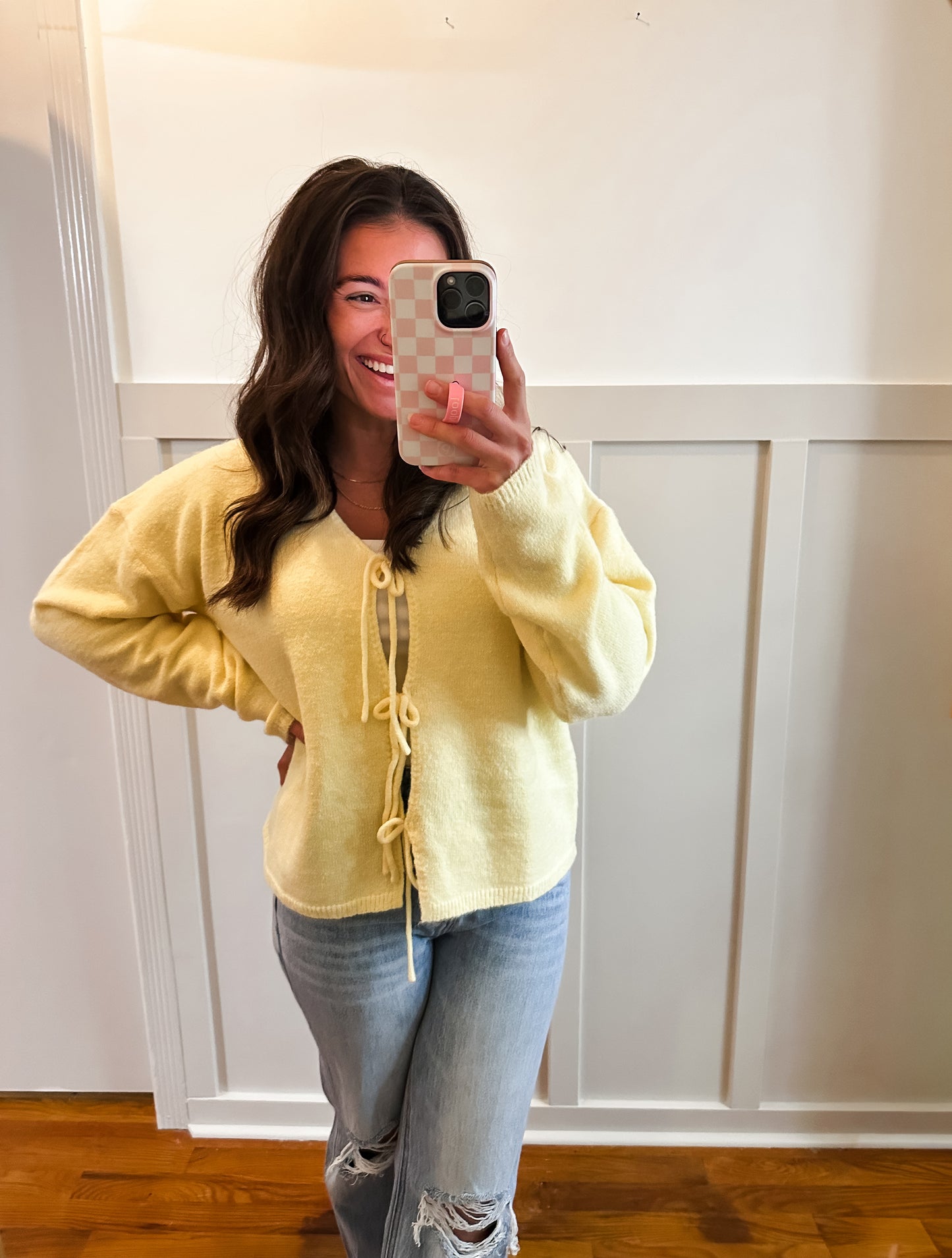 Daisy Front Tie Sweater