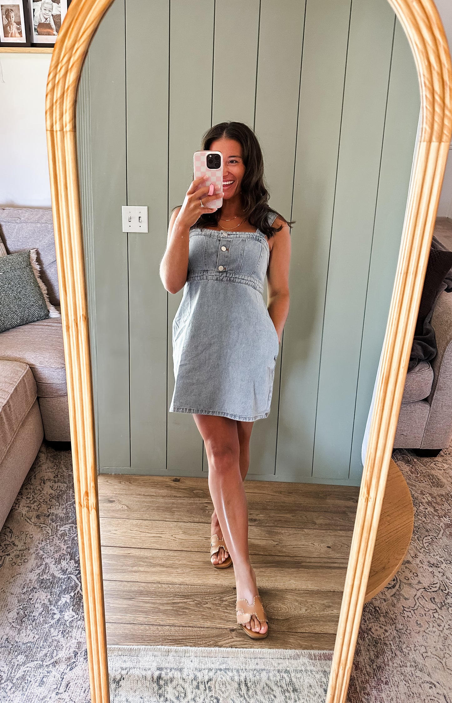 Liv Empire Waist Denim Dress