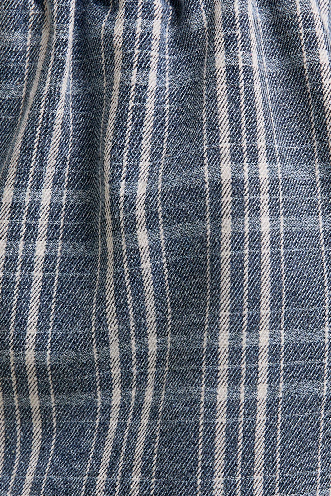 August Denim Plaid Drawstring Shorts