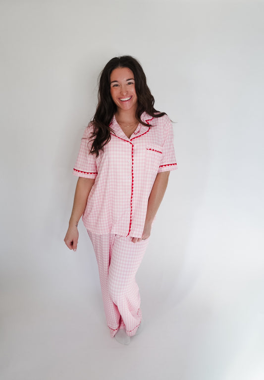 EXTRA FROM PRE-ORDER- GINGHAM LOVE LUXE PJ SET