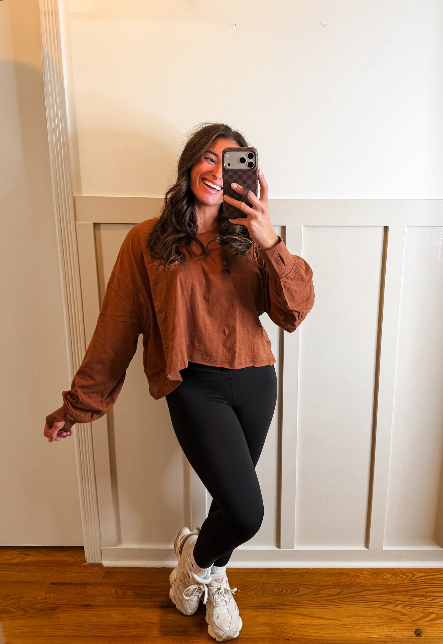 Chestnut Open Back Long Sleeve