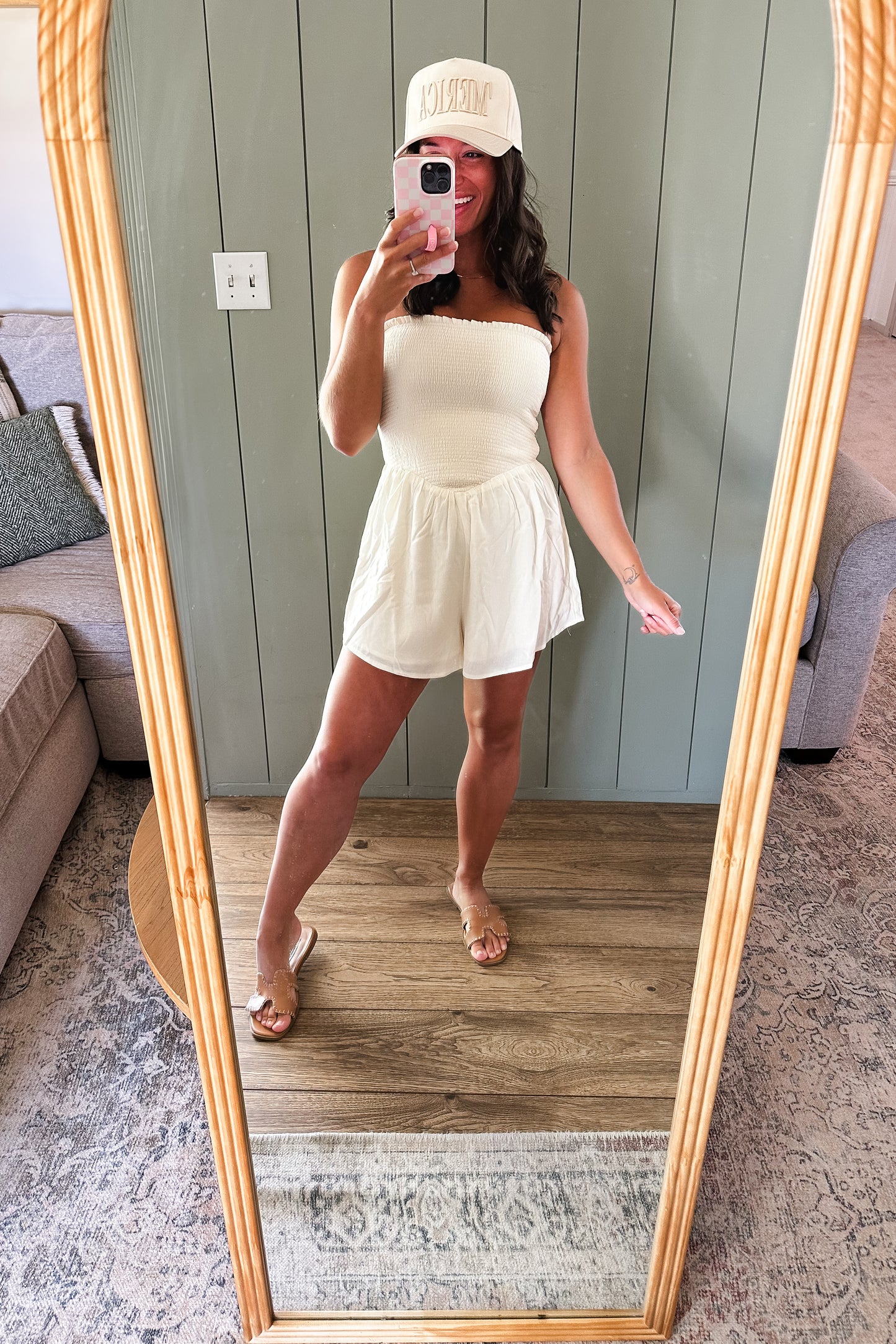 Georgia Smocked Tube Romper
