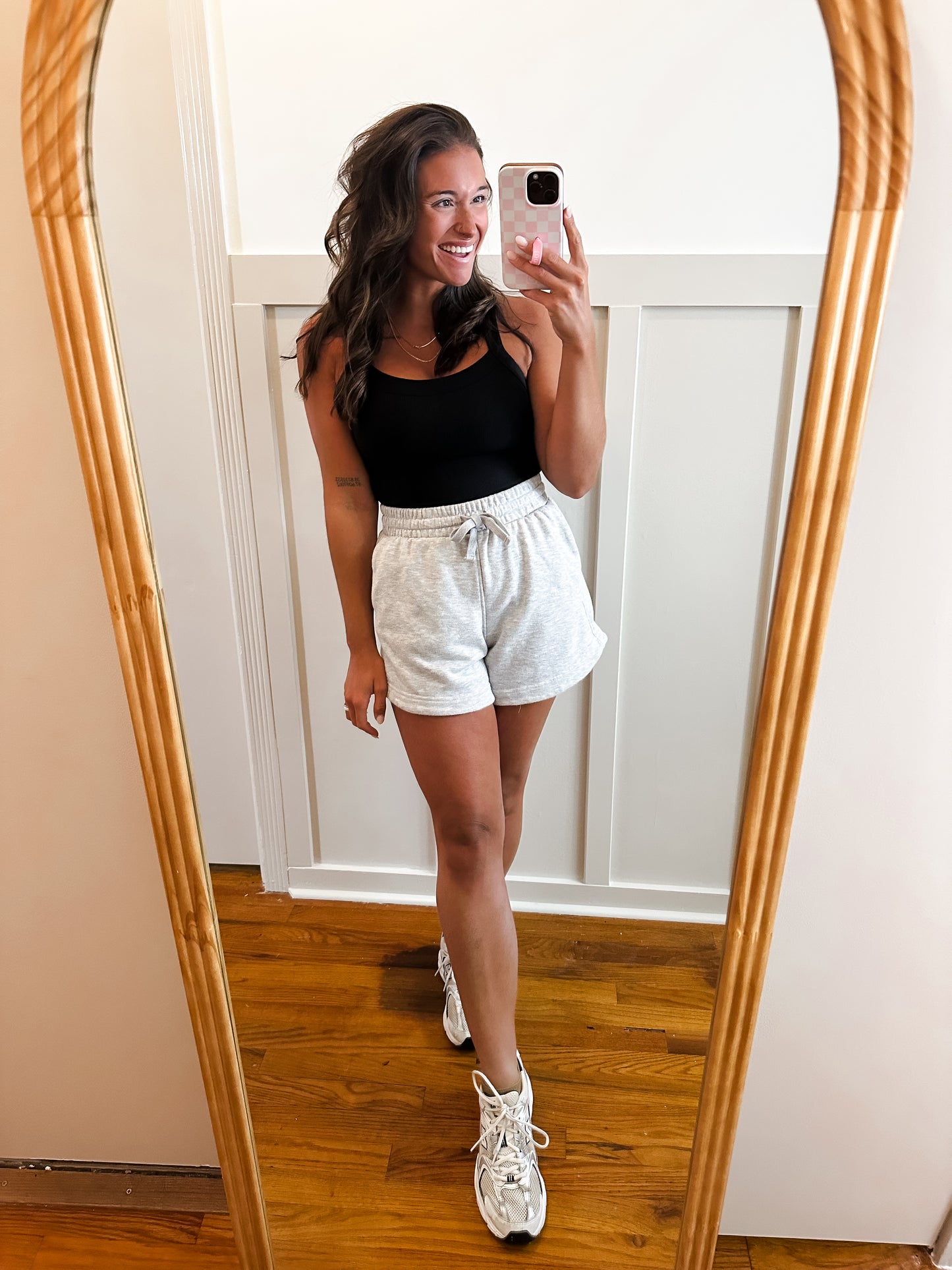 Callie Black Rib Racerback Tank