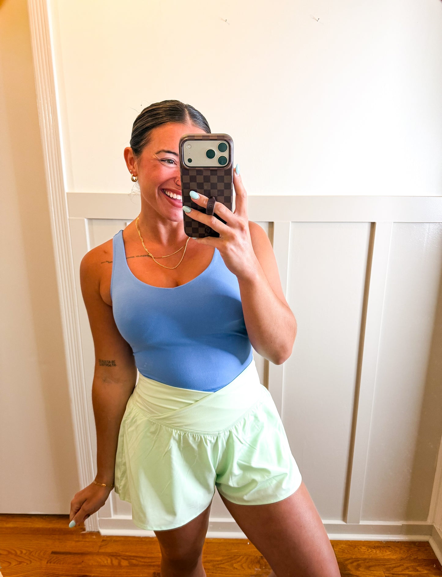 Aqua Splash V-Neck Yoga Top