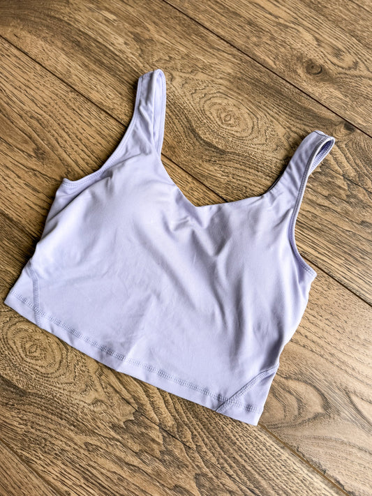 Lavender Haze V Neck Yoga Top