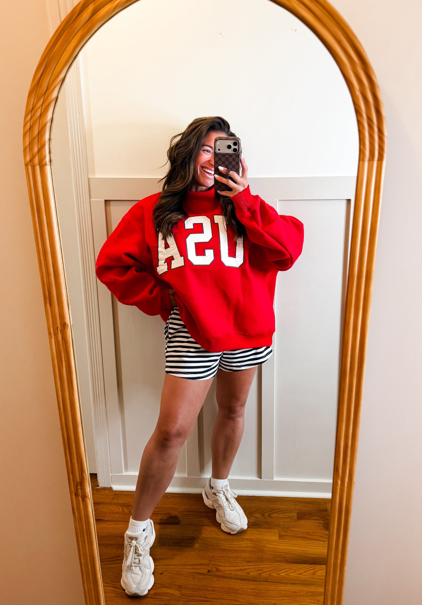 Red 'USA & FLAG' Reversible MockNeck Sweatshirt