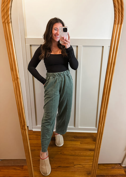 Mineral Washed Terry Cocoon Pant