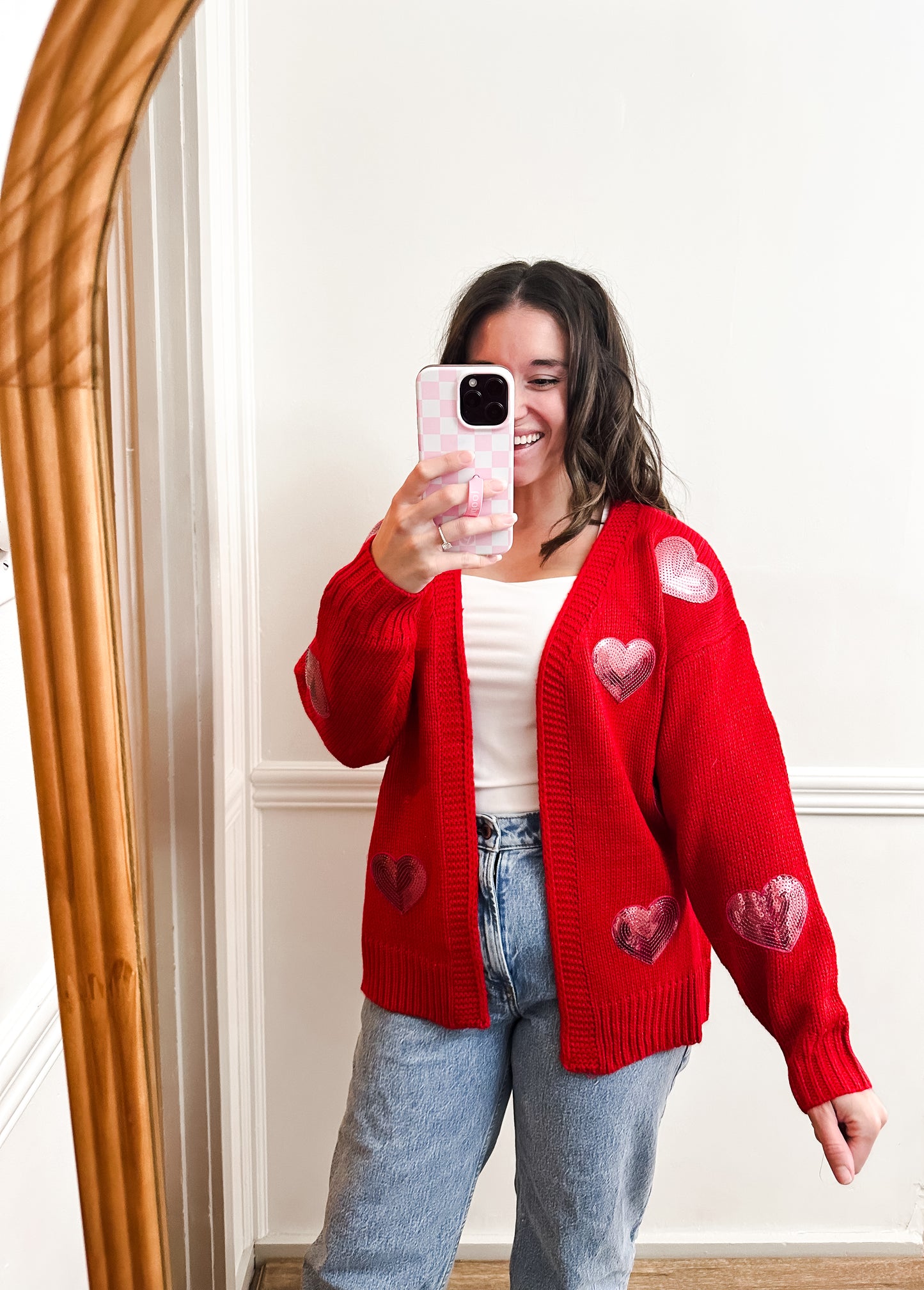 Be Mine Sequin Heart Cardigan