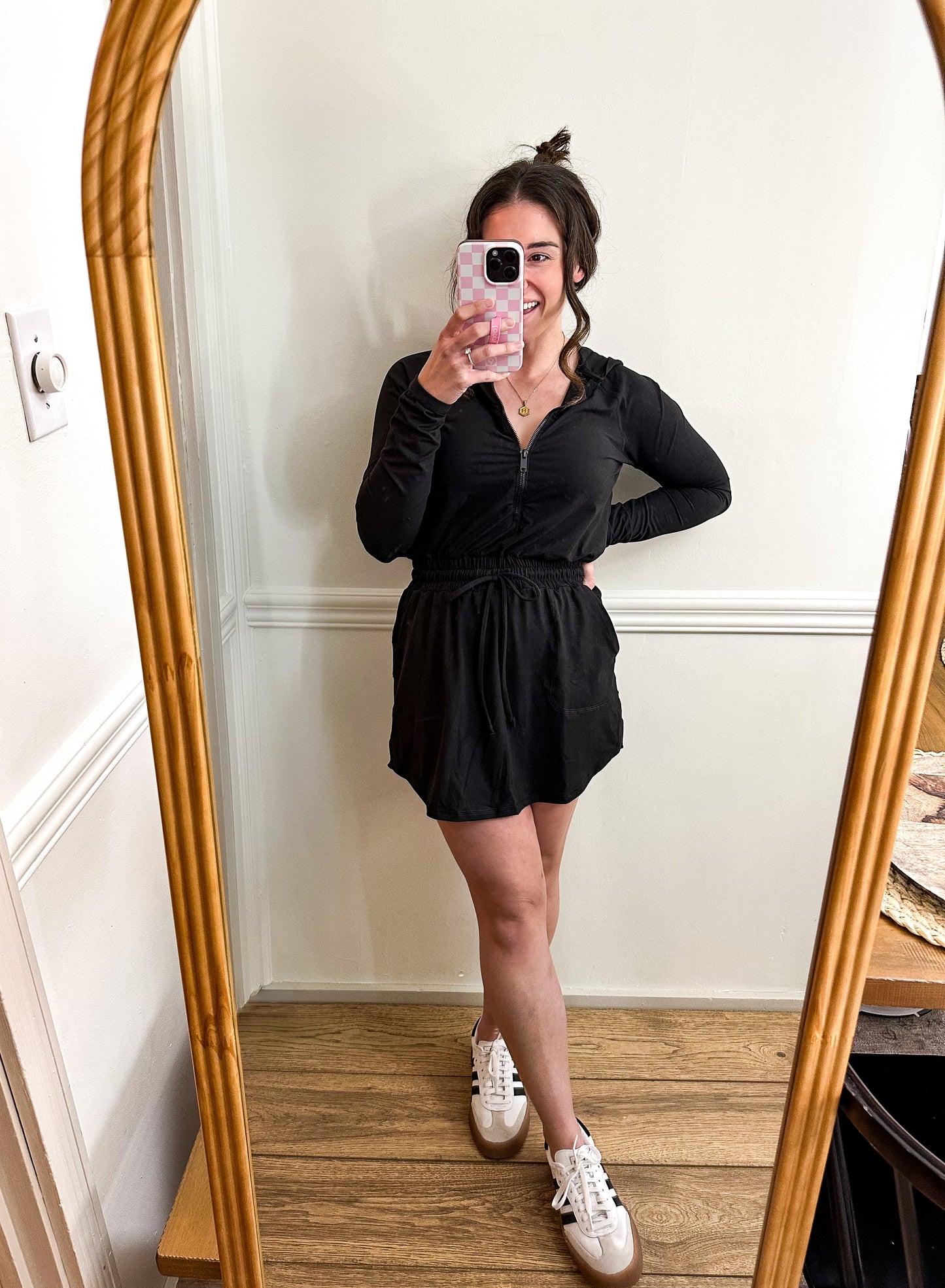 Vesper Hooded Romper Dress
