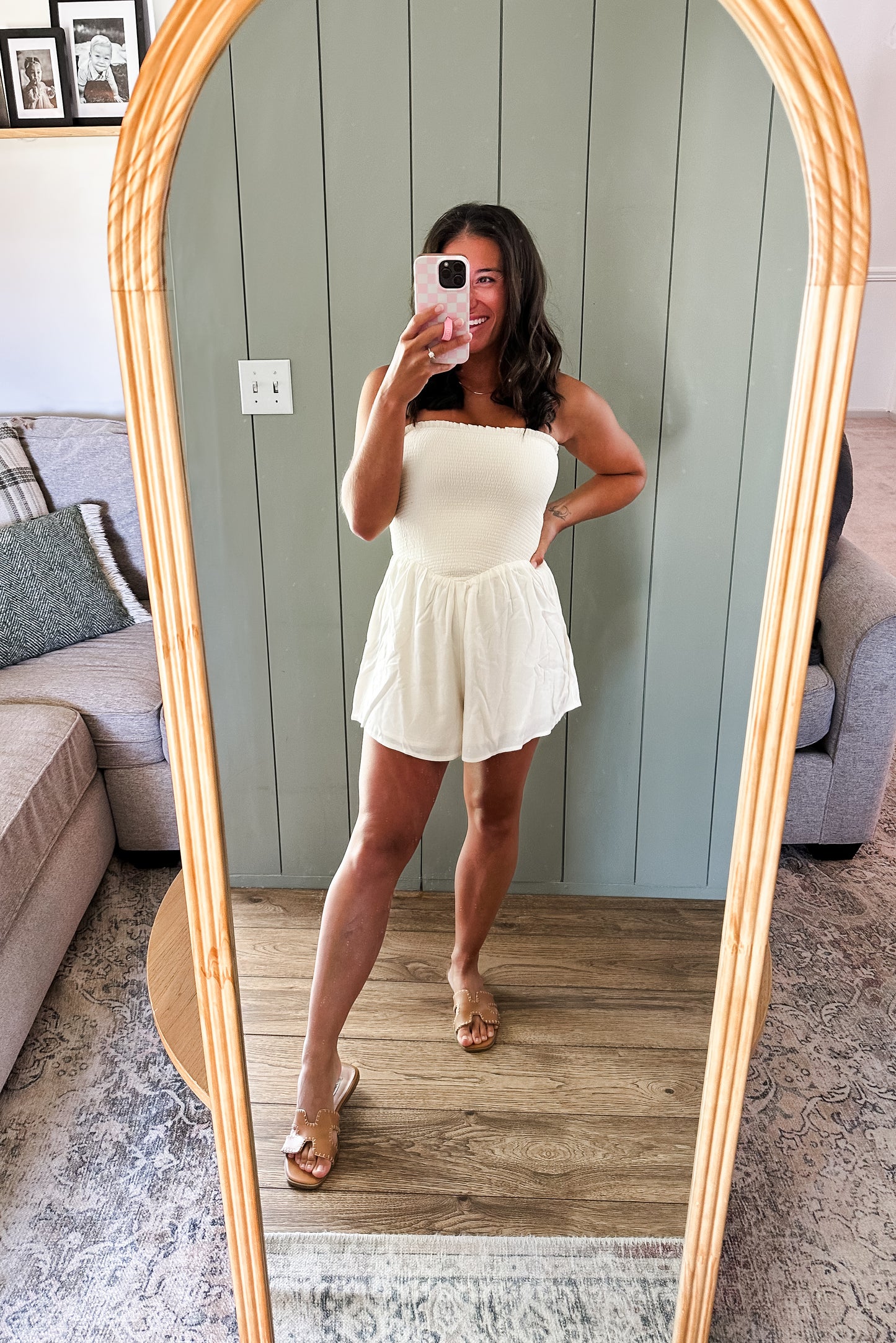 Georgia Smocked Tube Romper