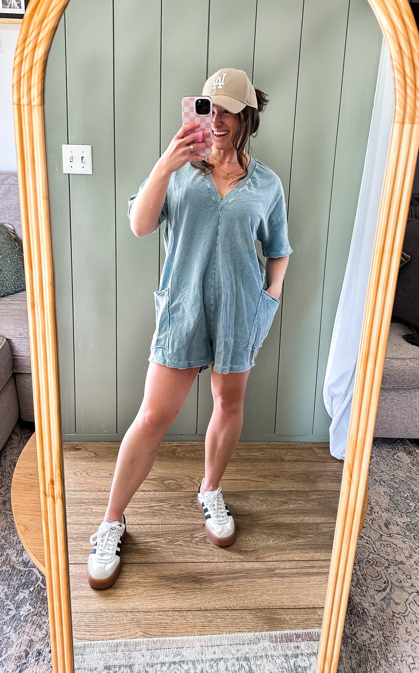 Evie Mineral Washed Romper