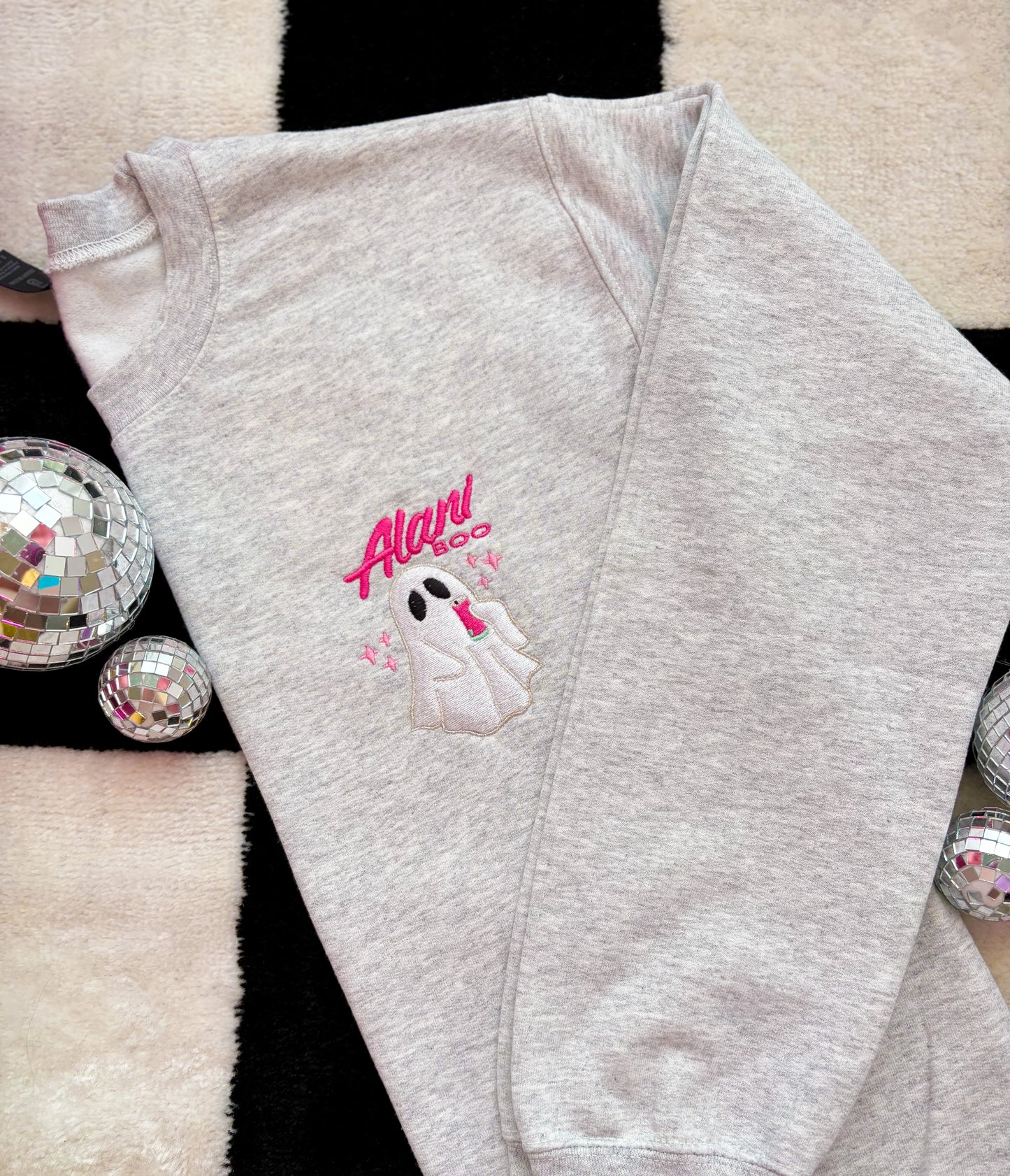 Energy Drink Boo Embroidered Crewneck
