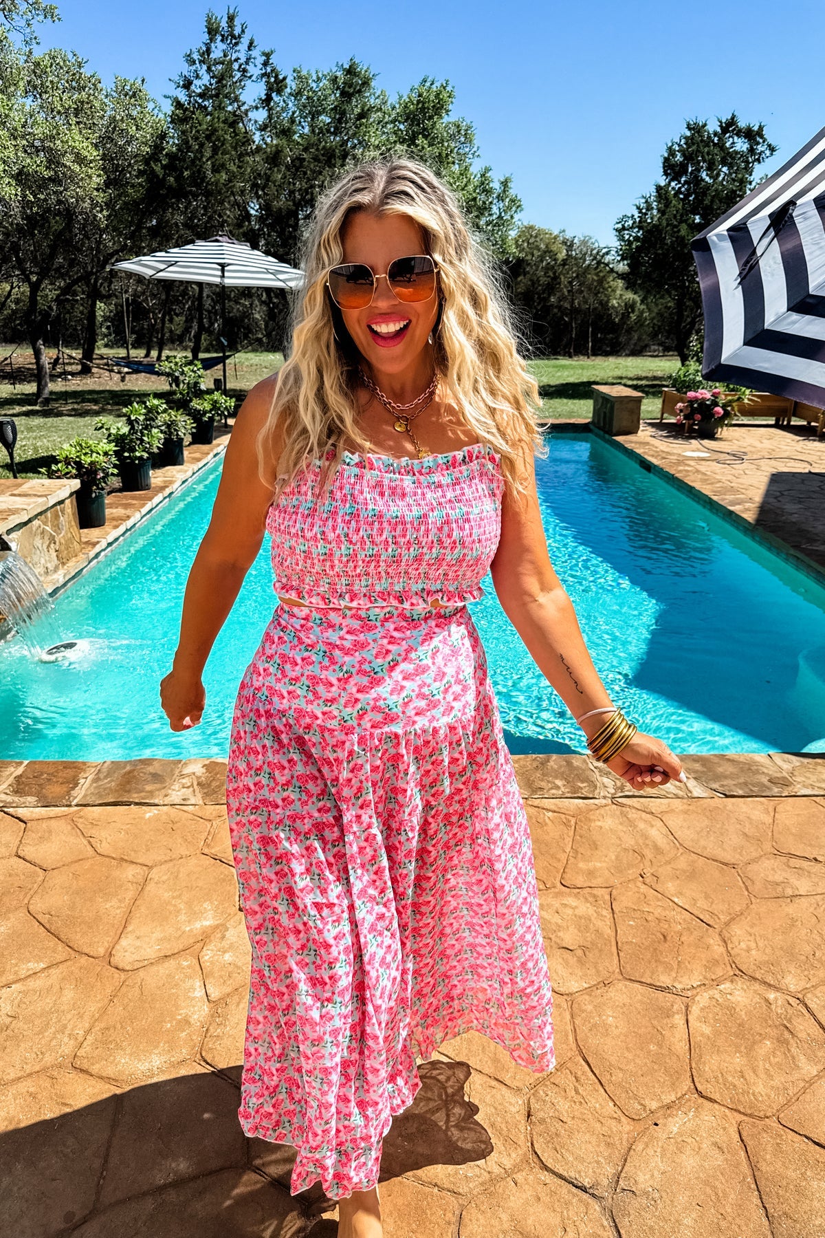 Ready to ship- AMALFI BLOOMS SWIM SET