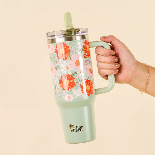 40oz Take Me Everywhere Tumbler - Bouquet Beauty Sage