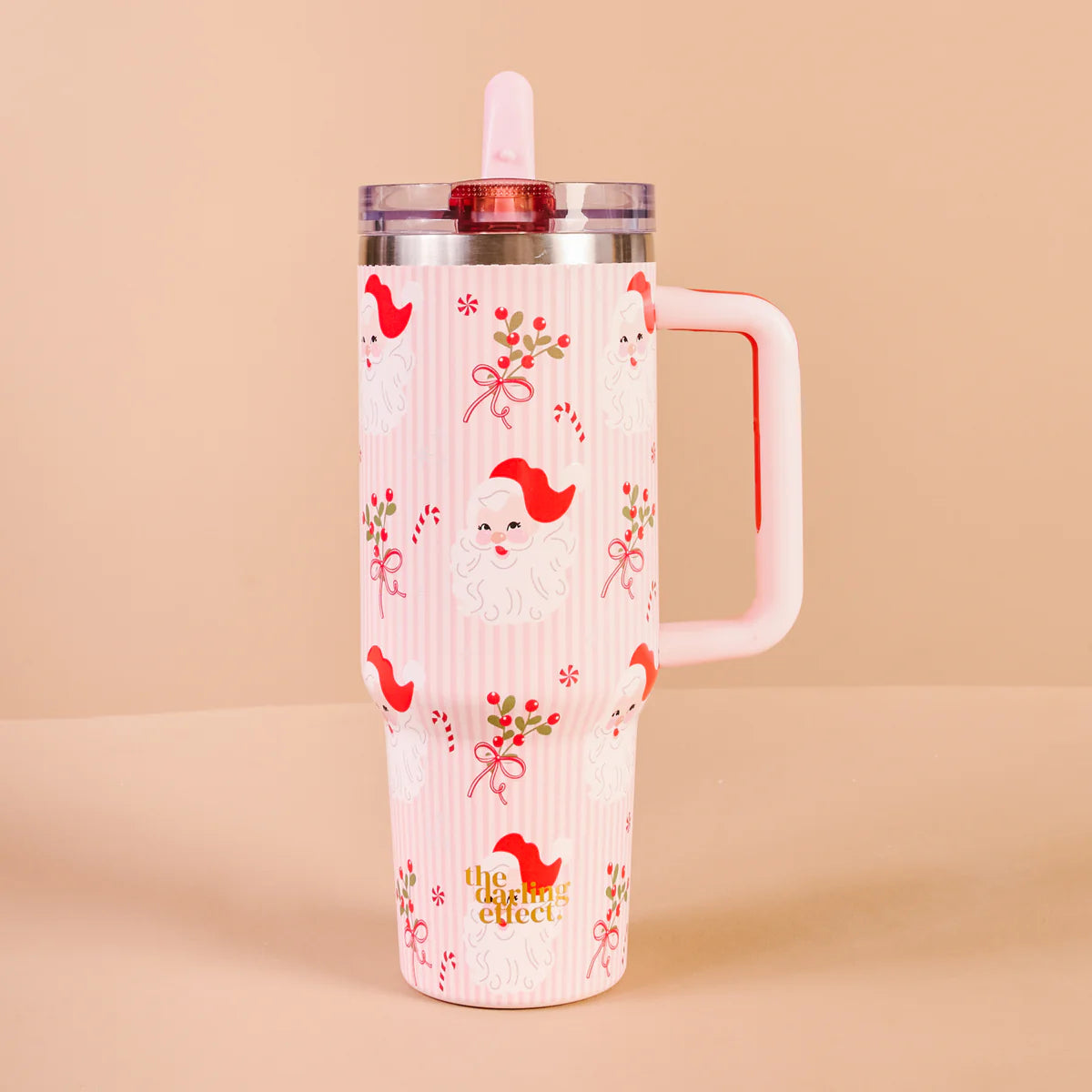 Holly Jolly Santa 40 oz Lifestyle Flip Straw Tumbler