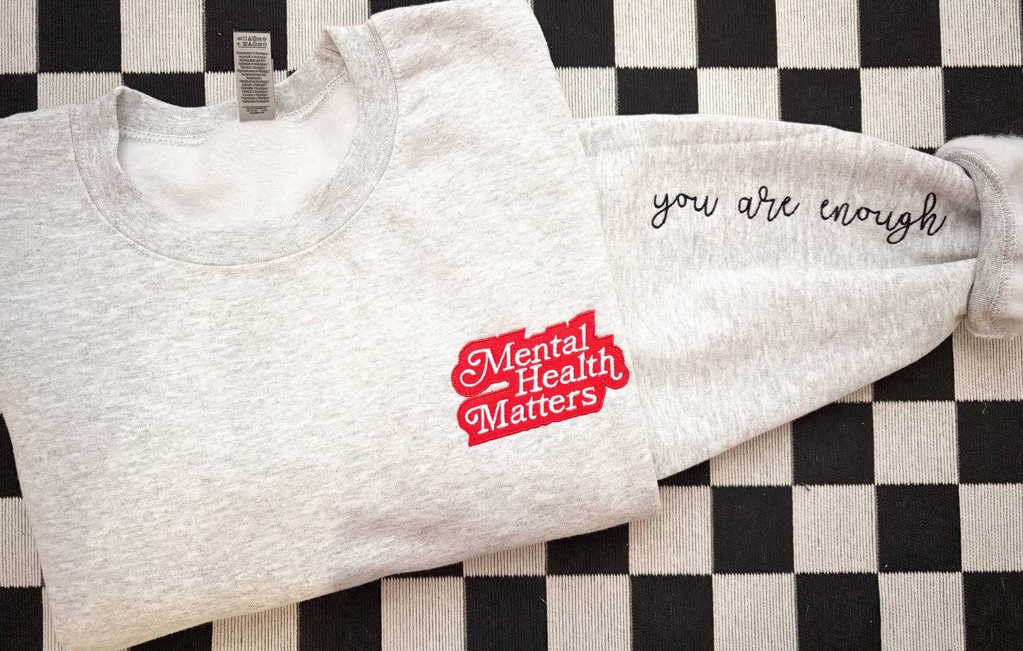 Mental Health Matters Embroidered Crewneck