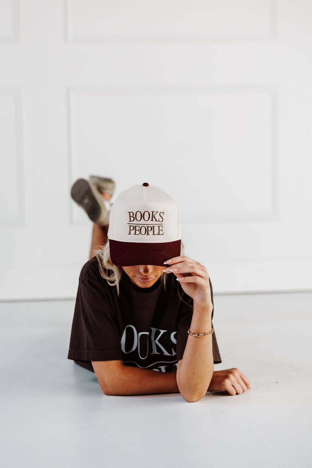 Books/People Vintage Embroidered Trucker Hat