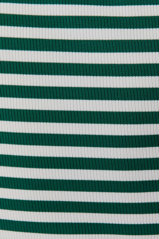 SURPRISE Green & White Stripe Tank Top
