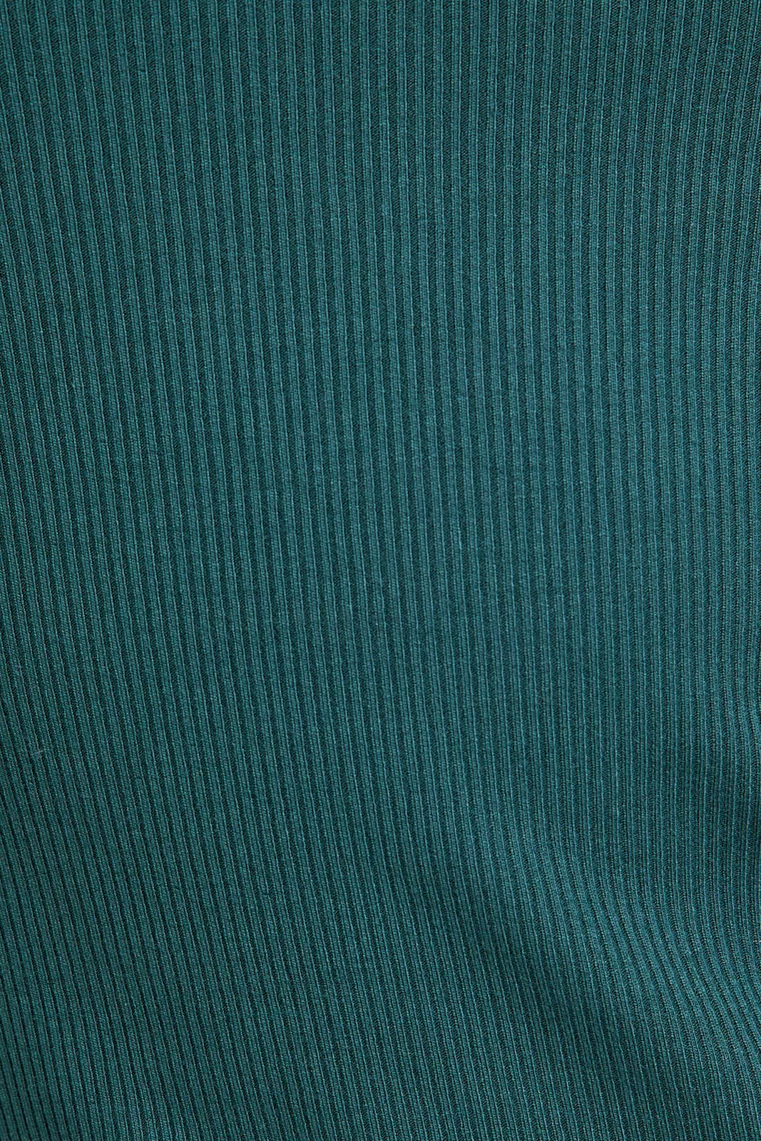 Hunter Green Round Neck Inside Out Ribbed Tank