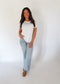 White Modal Short Sleeve Tee