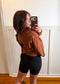 Chestnut Open Back Long Sleeve