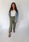 Olive Mineral Wash Terry Butter Jogger