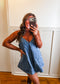 Brown Lace Long Sleeve Mock Neck Top