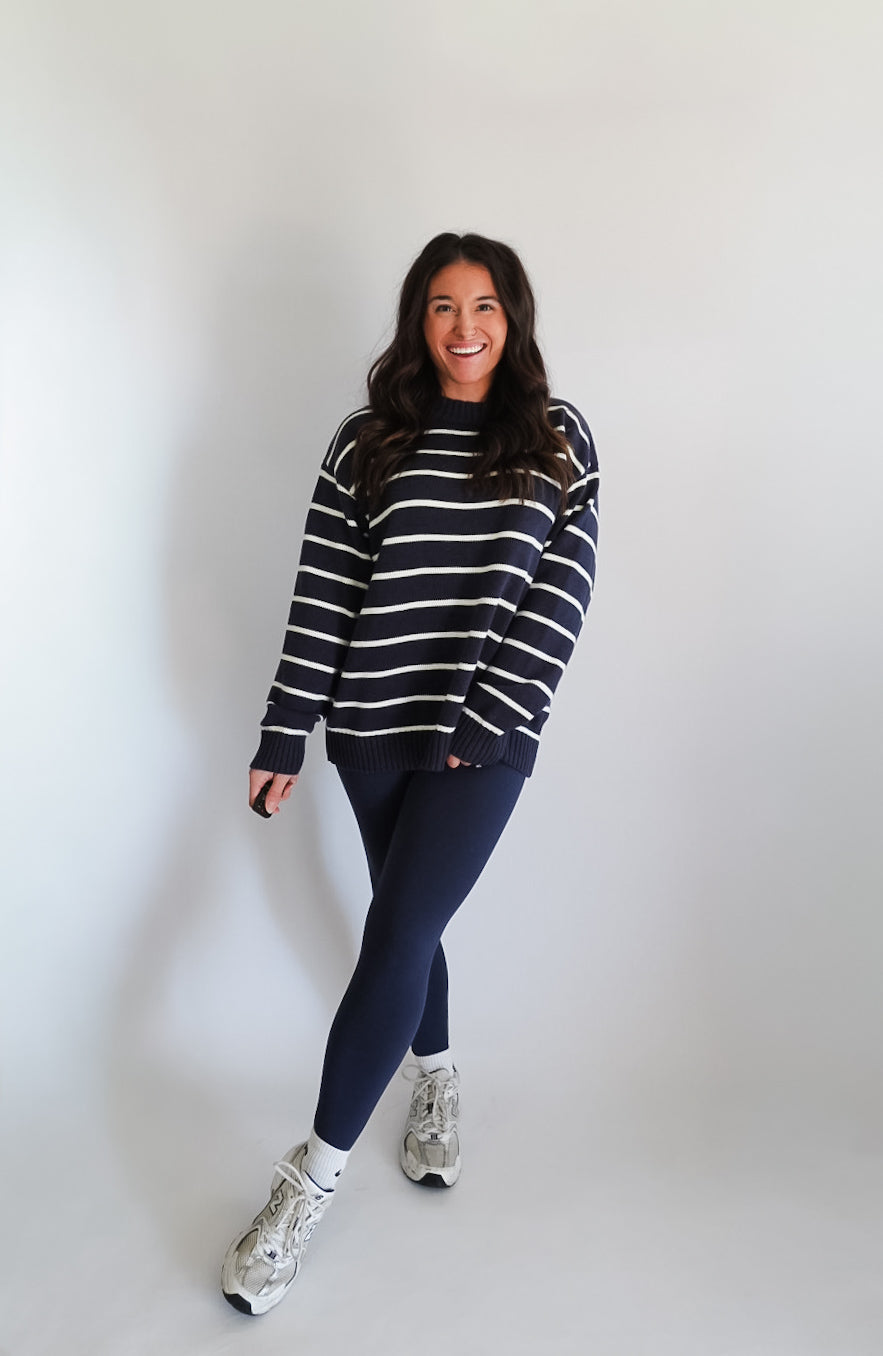 Laken Navy Striped Sweater