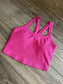 Callie Pink Rib Racerback Tank