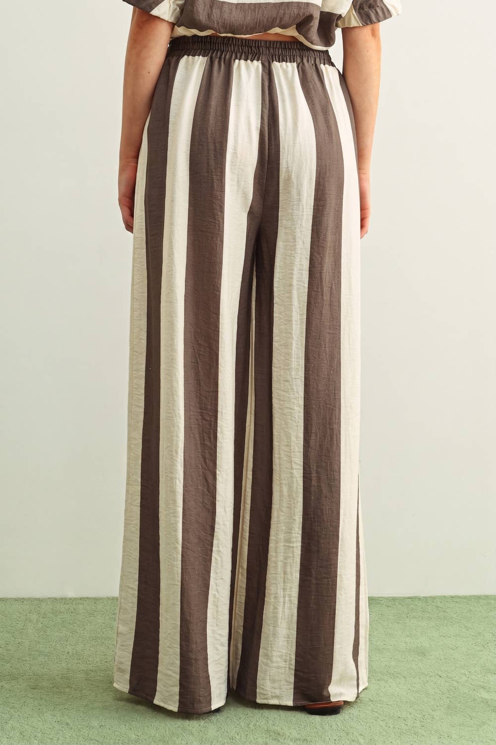 Halle Stripe Wide Leg Trouser
