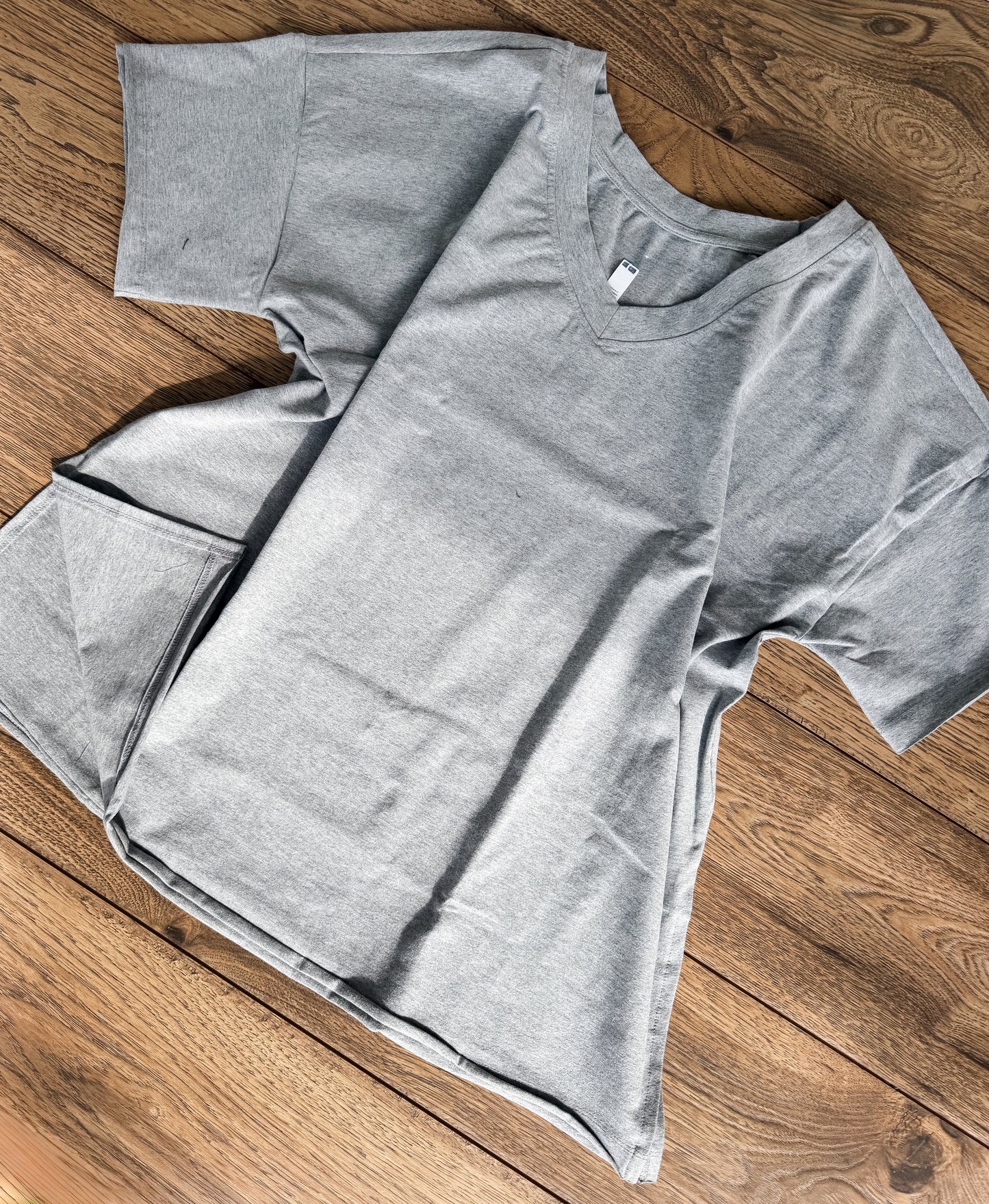 Plus Size Oversized Reversible V Neck Top
